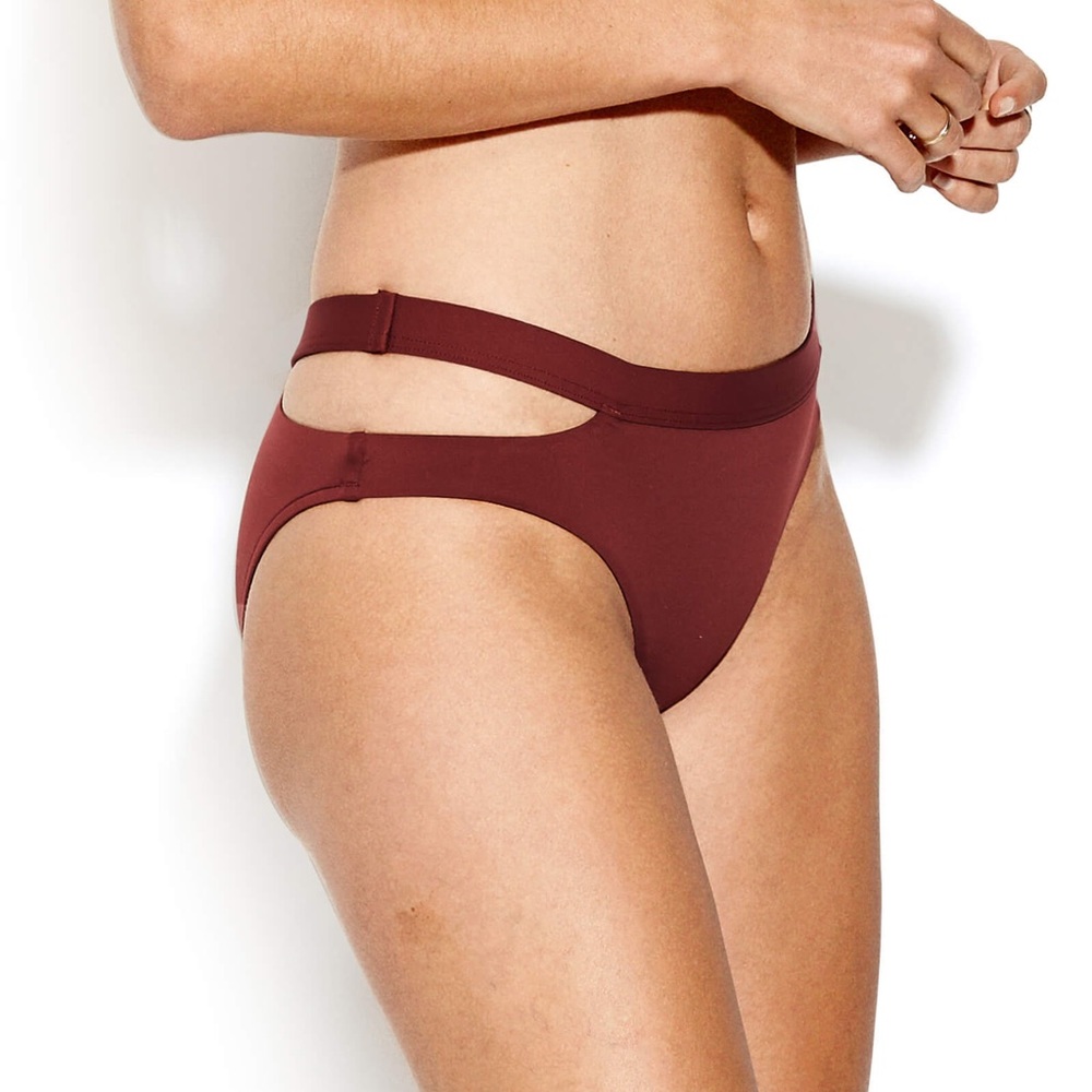 NWOT Seafolly X Revolve Brown Burgundy Bottoms